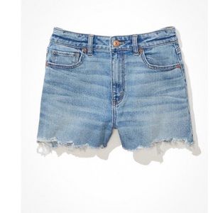 AE stretch denim mom shorts